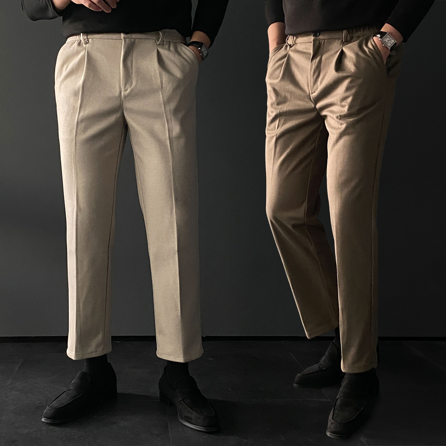 남자울슬랙스 남자9부슬랙스 - 상품 이미지