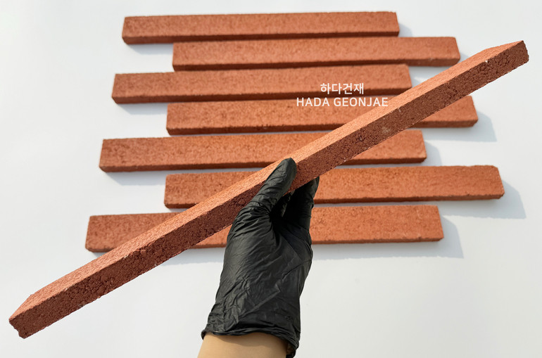 디자인 모노타일 500x50x20T 매직레드 / 하다건재 와이드벽돌 롱브릭타일