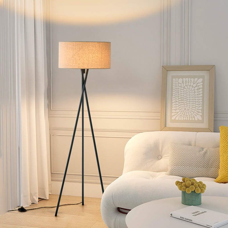북유럽 장스탠드 조명 린넨 플로어램프 Linen Floor Lamp 단색광(따듯한 빛) - 상세 이미지 2