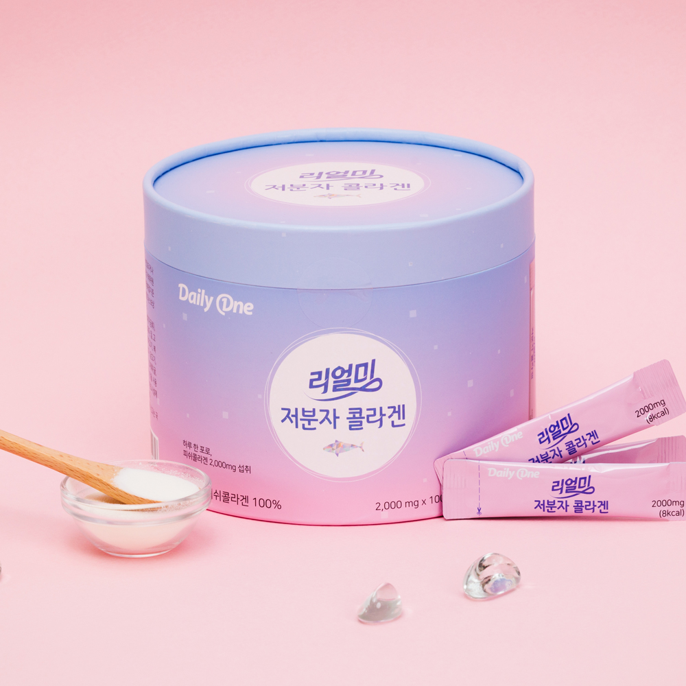 데일리원 리얼미 저분자 콜라겐 피쉬 어류 대용량 2,000mg X 100포 : 데일리원