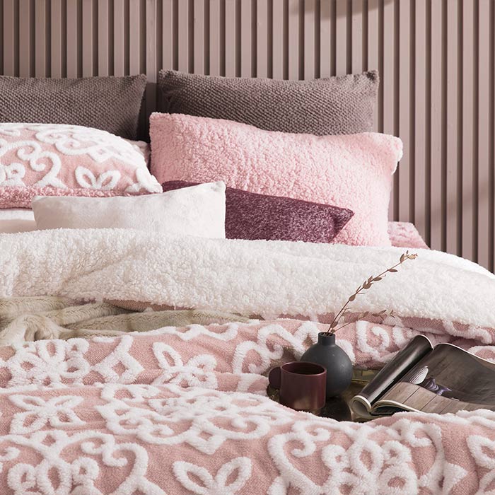 극세사 베딩 풀세트 자카드 시어링 고급 겨울 침구세트