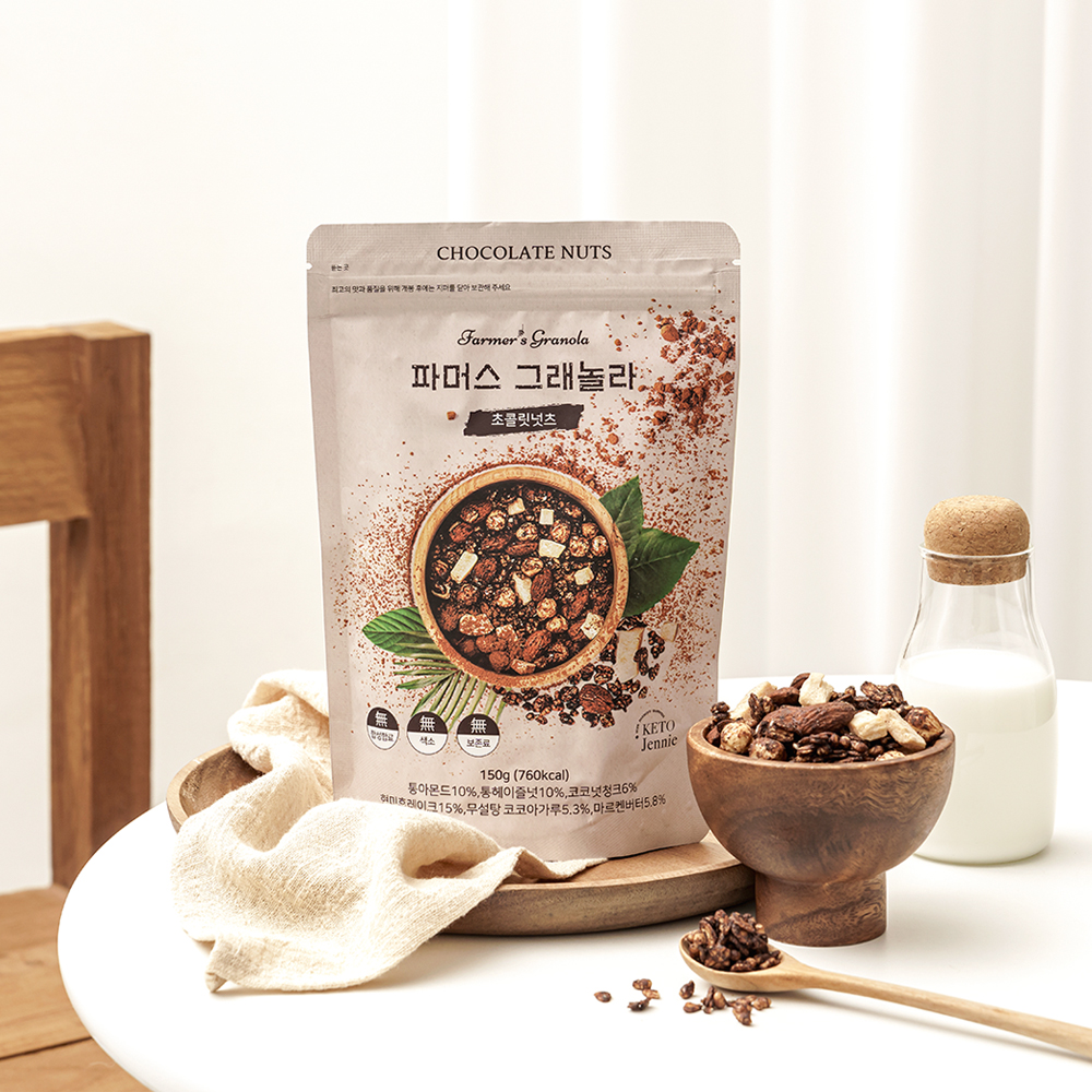 통곡물 초콜릿넛츠 파머스그래놀라 무설탕 귀리 단백질 시리얼