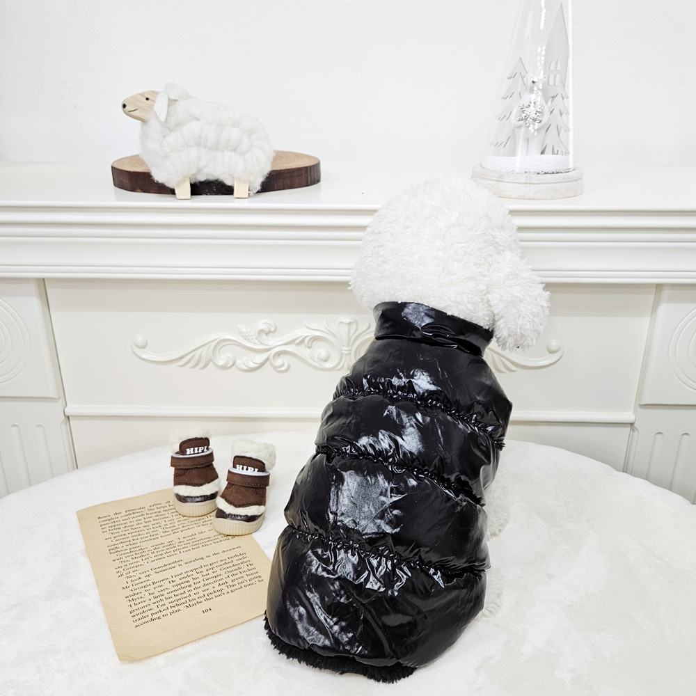 쭈쭈야 글로시 발열 강아지 패딩 양털 조끼 애견 겨울옷 강아지옷