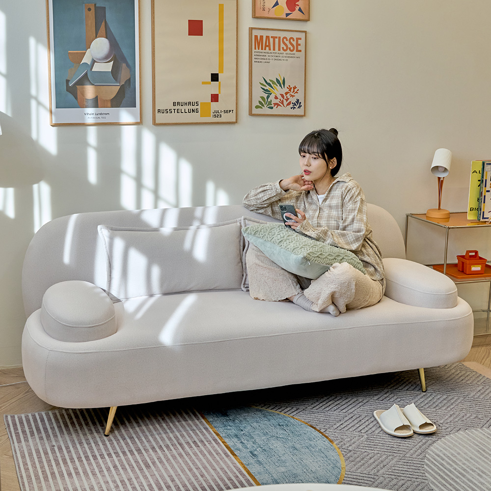 늘나른 에클라 3인용 조약돌쇼파 패브릭 소파