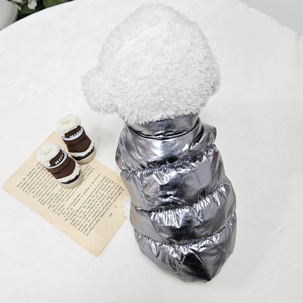 쭈쭈야 글로시 발열 강아지 패딩 양털 조끼 애견 겨울옷 강아지옷