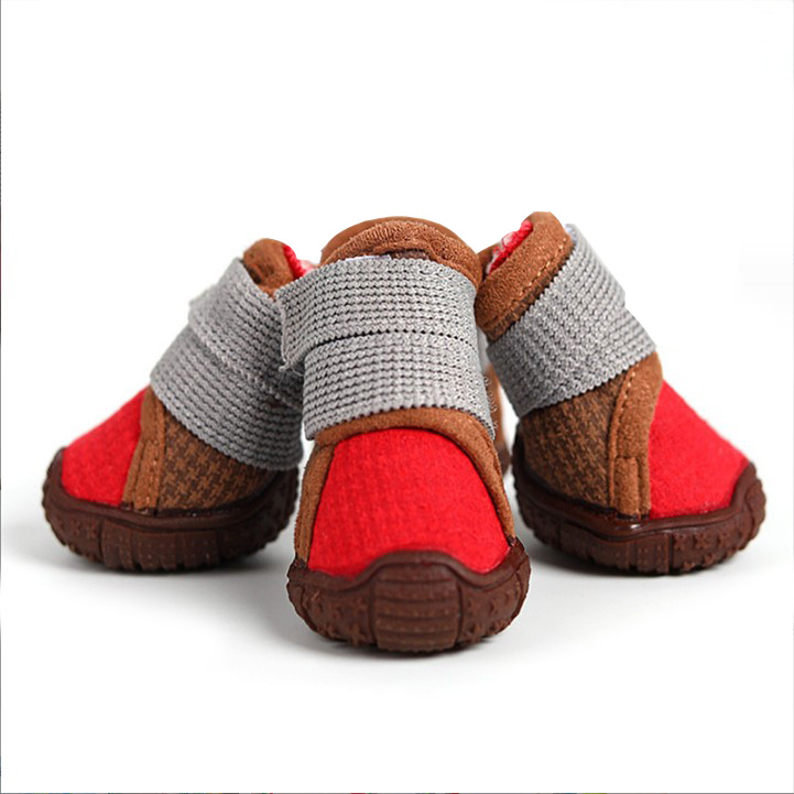 벨크로 강아지 양털 부츠 강아지 신발 애견 방수 양말 겨울신발