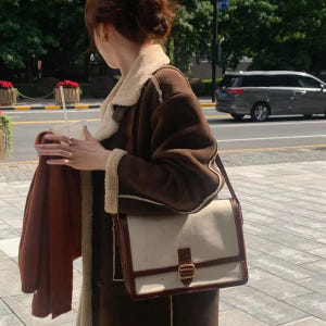 밍턴 안감 덤블 오버핏 겨울 하이넥 여자 루즈핏 뽀글이 무스탕 롱 코트(... 착용 후기 | 사이즈/핏 총정리 - 상품 이미지 3