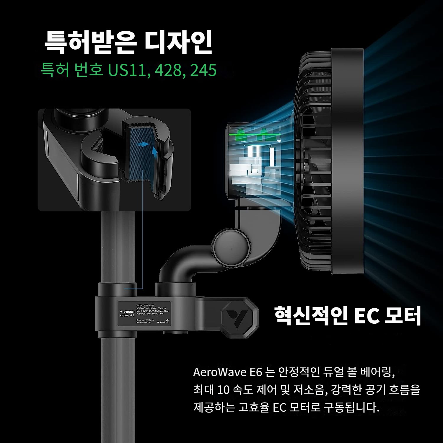 VIVOSUN AeroWave E6 자연풍 모드