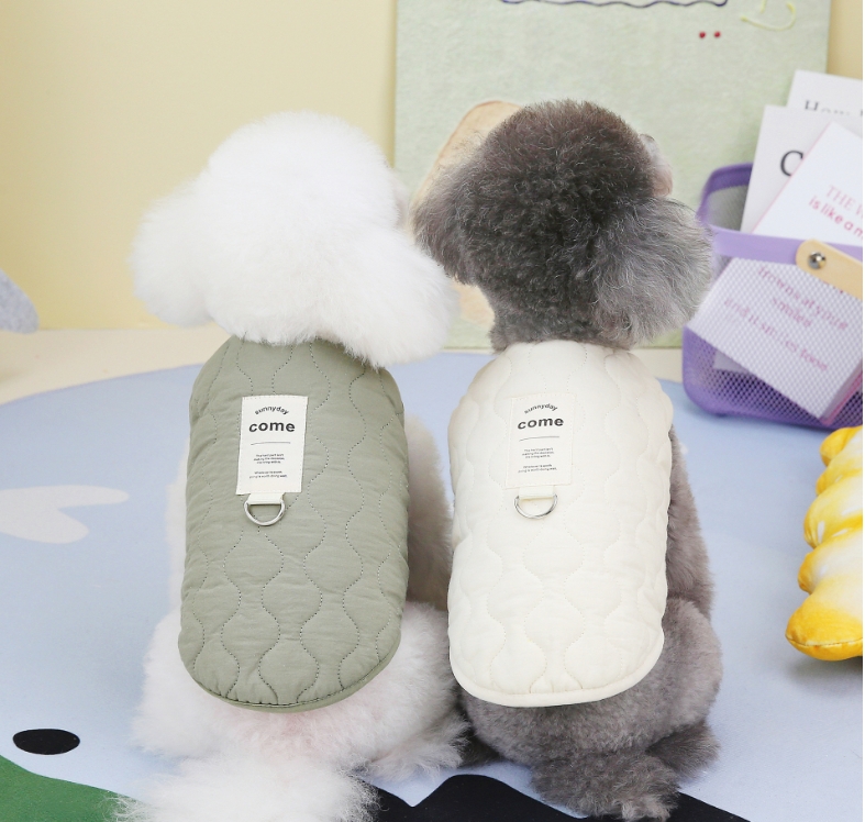 강아지패딩조끼 겨울 후리스조끼 강아지옷 애견 올일원 외출복 아우터