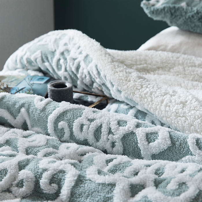 극세사 베딩 풀세트 자카드 시어링 고급 겨울 침구세트