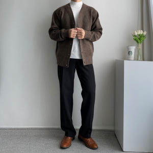 남자캐시미어가디건 남자두꺼운가디건 남성오버핏카디건 착용 후기 | 사이즈/핏 총정리 - 상품 이미지 3
