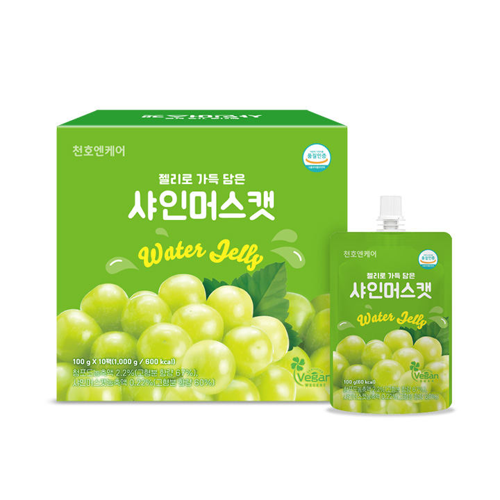 천호엔케어 비건 어린이 워터젤리 젤리로 가득 담은 샤인머스캣 100ml X 10팩 - 상세 이미지 2
