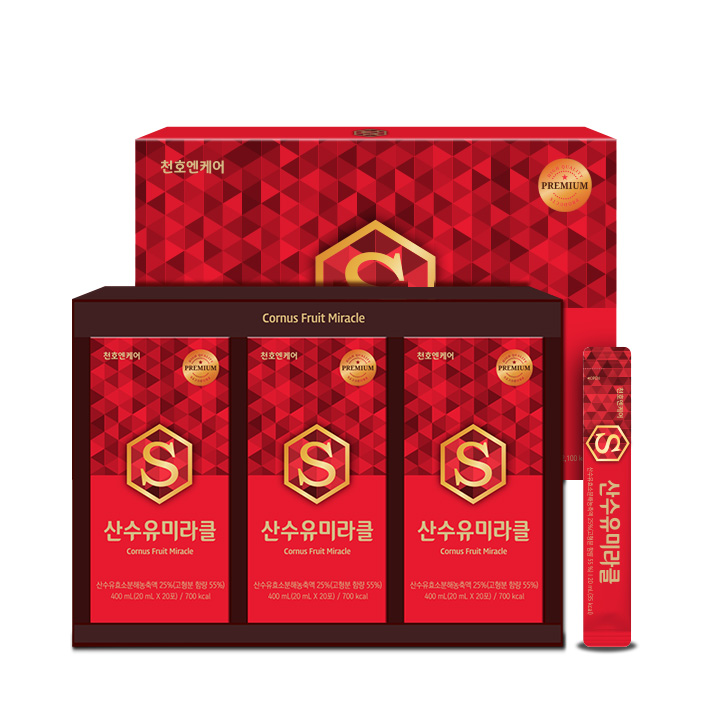 천호엔케어 100% 국산 산수유 산수유효소분해농축액 산수유 미라클 20ml X 60포 - 상세 이미지 2
