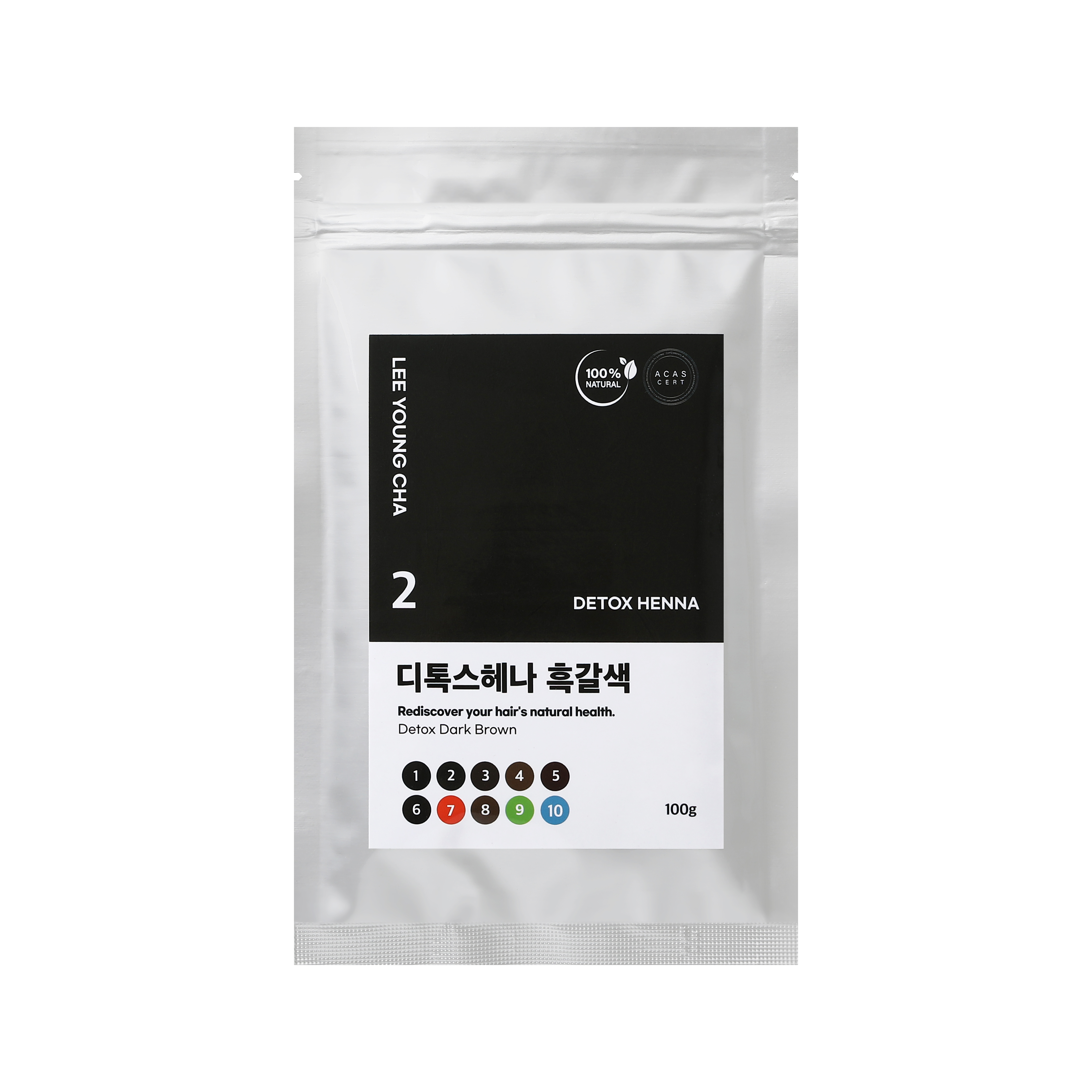이영차 새치염색 헤나 흑갈색 100g 이미지 2