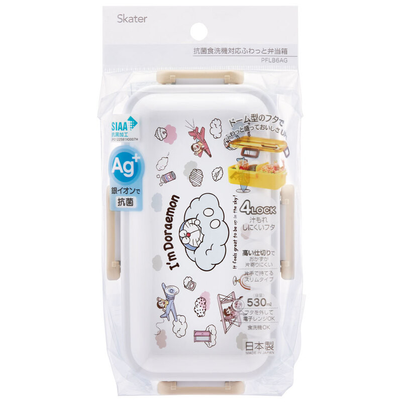 스케이터 도라에몽 캐릭터 항균 4면락 런치박스 도시락 530ml PFLB6AG - 주방·식기 - 하카타몰