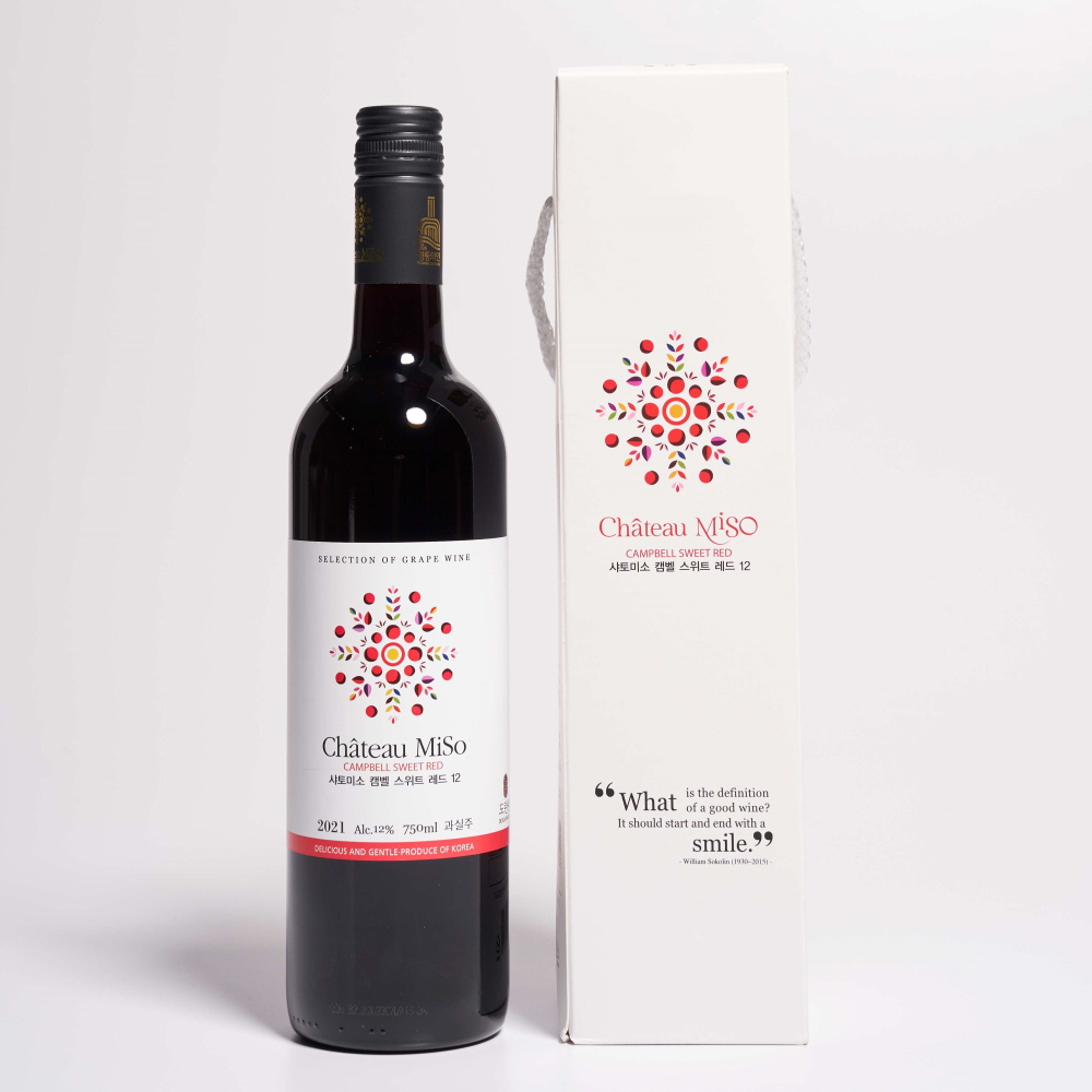 샤토미소 레드 스위트 와인 12도 750ml 도란원 산머루 캠벨 (케이스 포함) - 상품 이미지