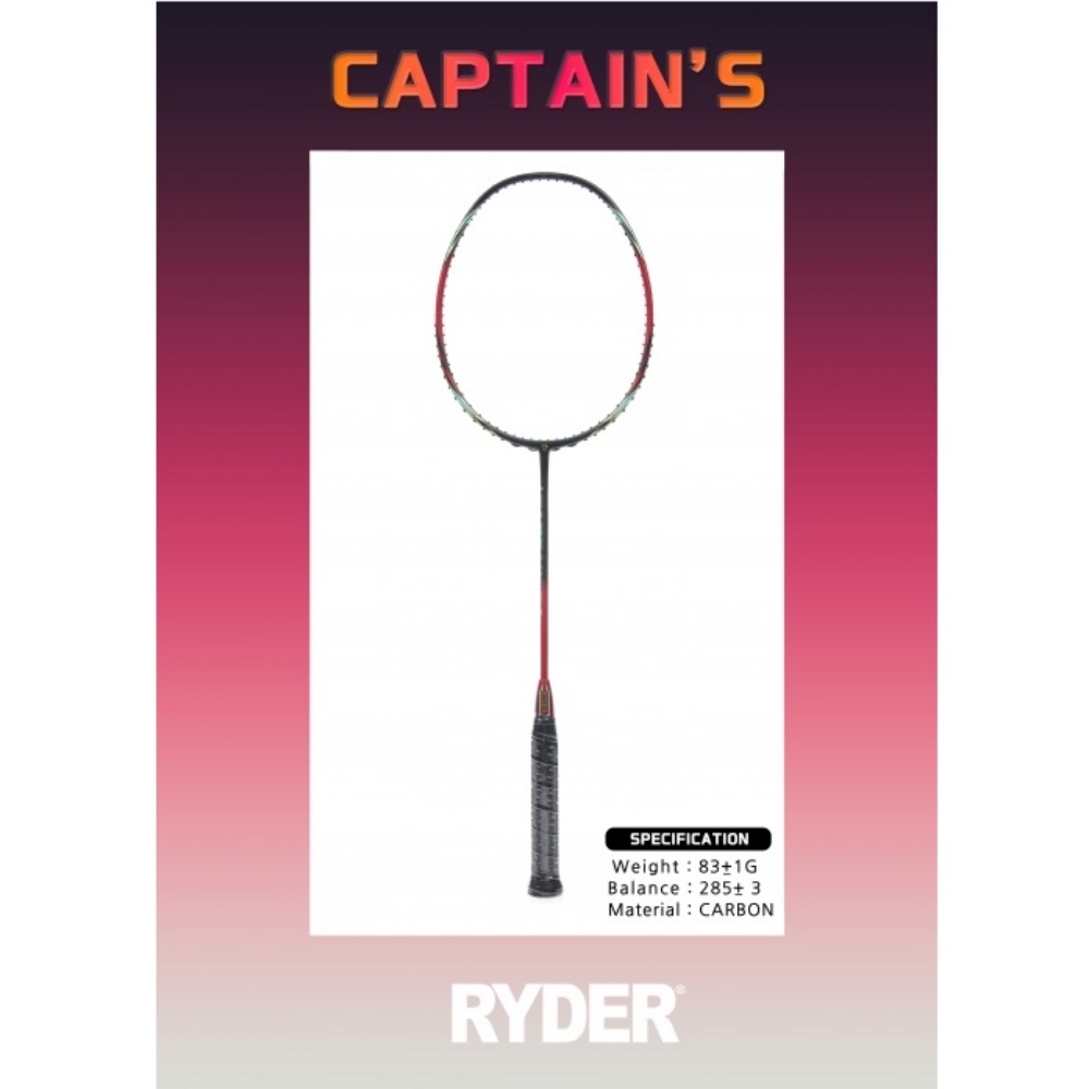 [4매듭/보상판매] 라이더 캡틴 CAPTAIN'S 동호인용 입문용 카본 배드민턴 라켓 - 상품 이미지