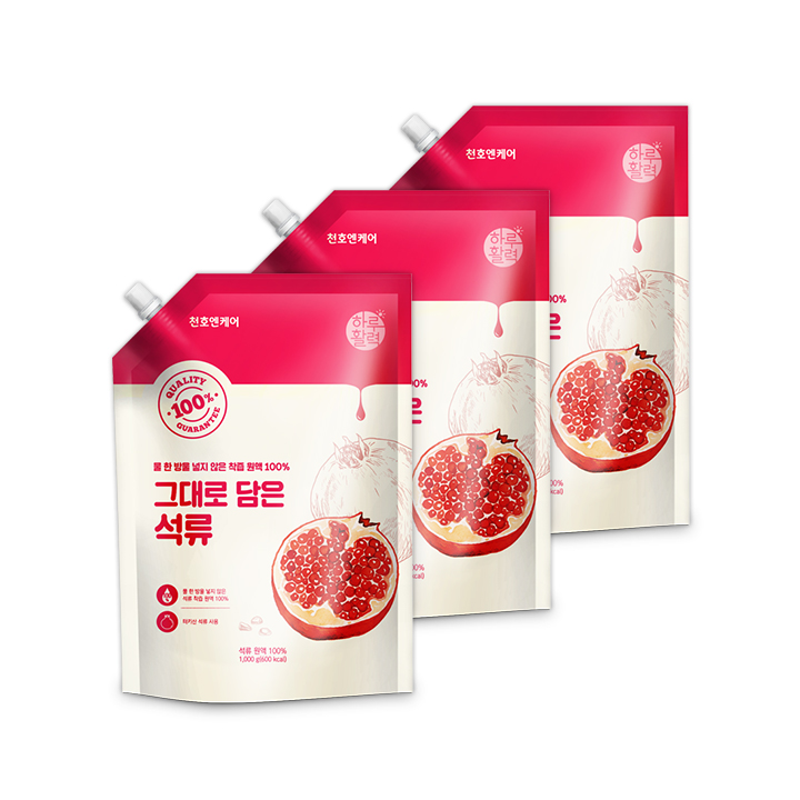천호엔케어 물 한 방울 넣지 않은 100% NFC 착즙 그대로 담은 석류 1000ml, 3개 - 상세 이미지 2