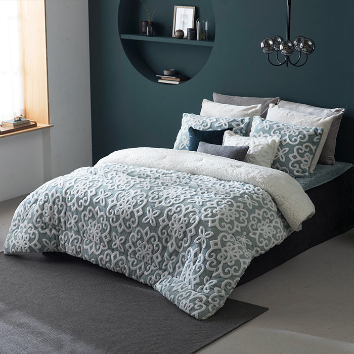 극세사 베딩 풀세트 자카드 시어링 고급 겨울 침구세트