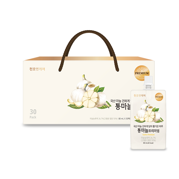 천호엔케어 국산 마늘 저온 농축 고농도 마늘진액 통마늘 프리미엄 80ml x 30개입 - 상세 이미지 2