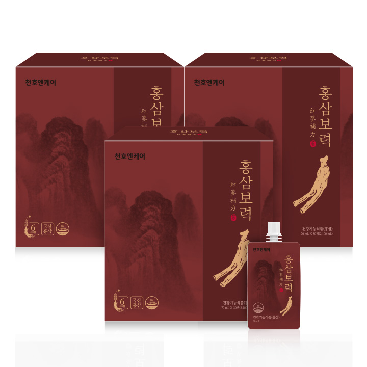 천호엔케어 강원도 6년근 홍삼 진세노사이드 7mg 홍삼보력 70ml 30개입, 3개 이미지 2