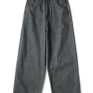 캐피탈 KAPITAL 14oz 블랙x키나리 데님 포트 버기 팬츠 검정 착용 후기 | 사이즈/핏 총정리 - 상품 이미지 4