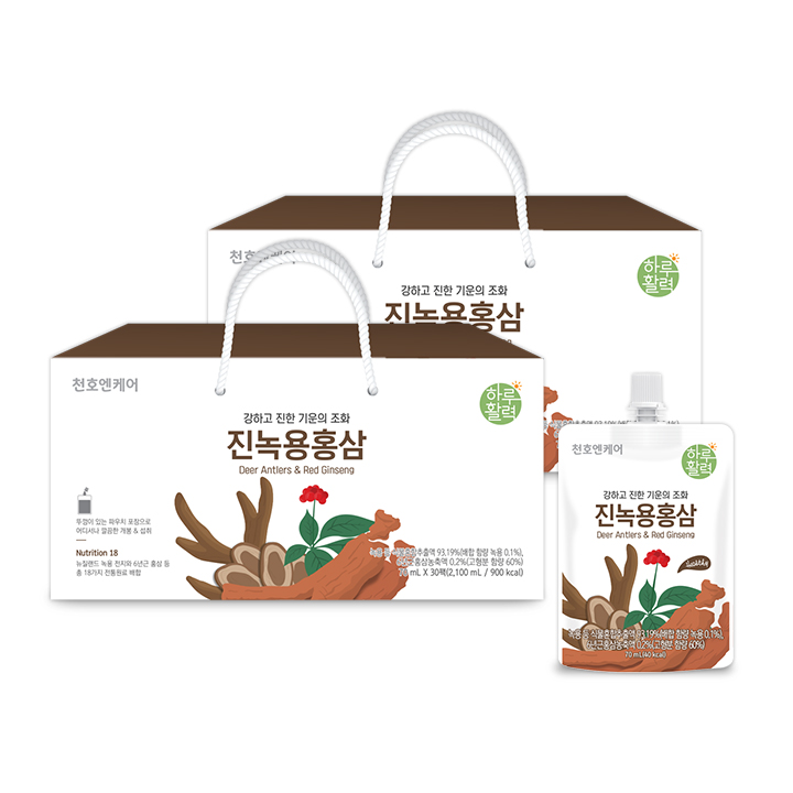 천호엔케어 뉴질랜드 녹용전지&국산 6년근 홍삼 진 녹용홍삼 70ml 30개입, 2개 - 상세 이미지 2