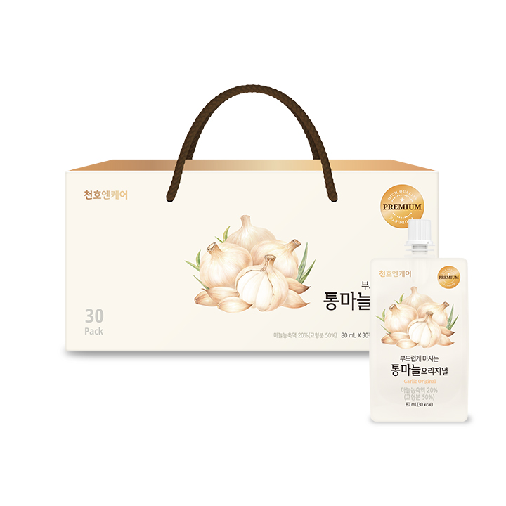 천호엔케어 국산 마늘 저온 농축 고농도 마늘진액 통마늘 오리지널 80ml x 30개입 - 상세 이미지 2