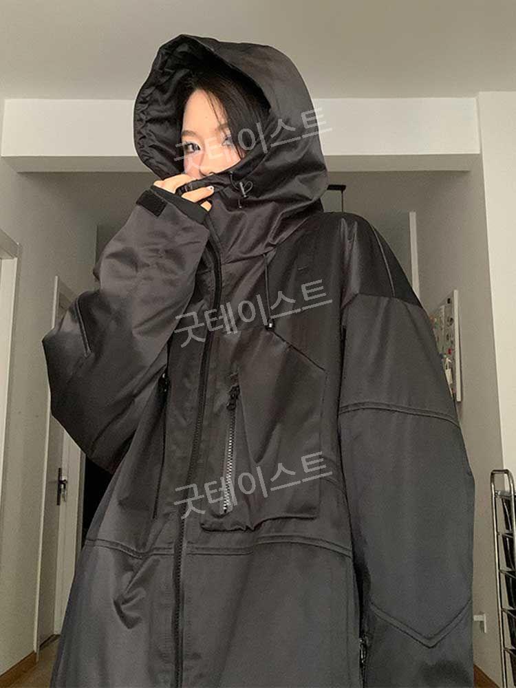 빅사이즈 플러스사이즈 스키복 상의 여자 보드복 후드 방수 방풍 스키장 등산복 5XL 상품 이미지