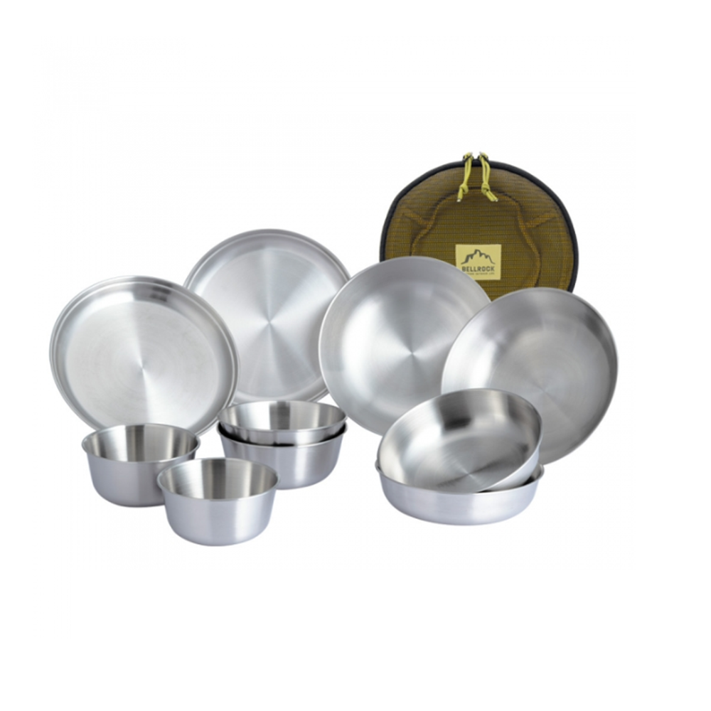 벨락 캠핑 스텐 나눔 접시 그릇 세트 파우치 포함 18p 캠핑플레이트