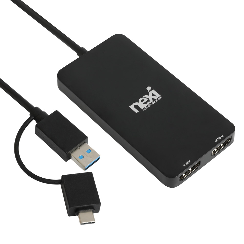 USB C타입 A타입 듀얼모니터 HDMI 확장 컨버터 노트북 맥북 - 상세 이미지 2