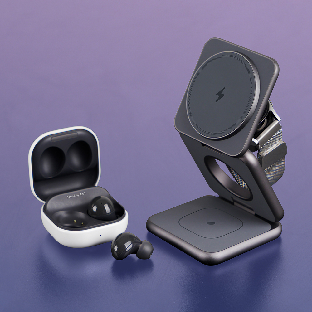 더베러 3IN1 맥세이프충전기 갤럭시워치 무선충전기 갤럭시 거치대 스탠드 버즈 P1-PG