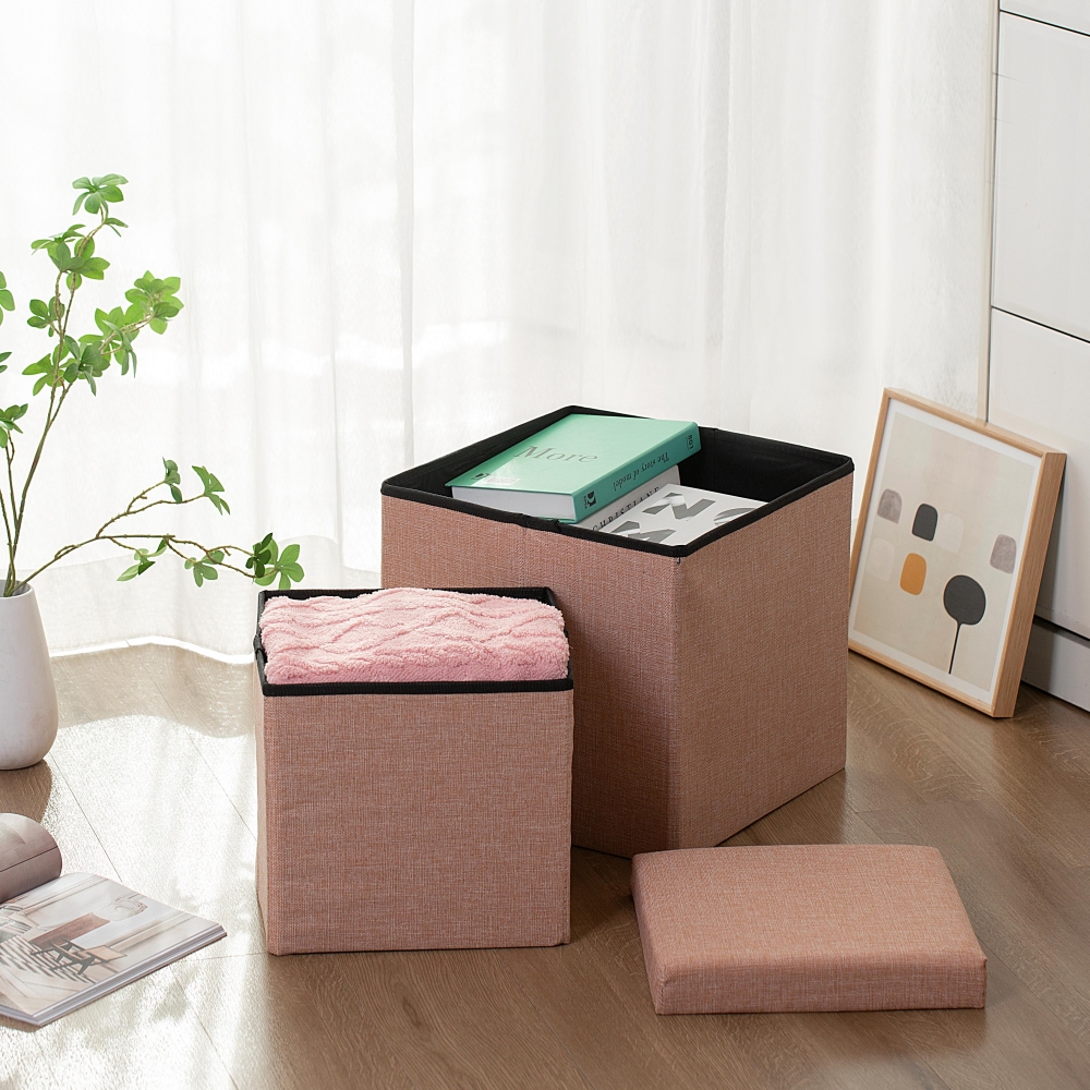 노리스 접이식 스툴 낮은 보조 수납 의자 화장대 사각 벤치 풋 소형