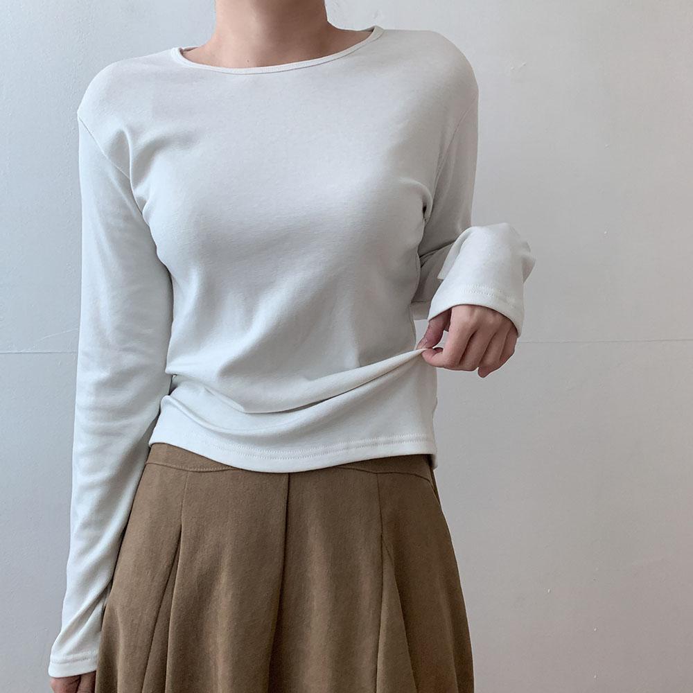 레이어드 긴팔 기모 이너티 랍빠 티셔츠 - 상세 이미지 4