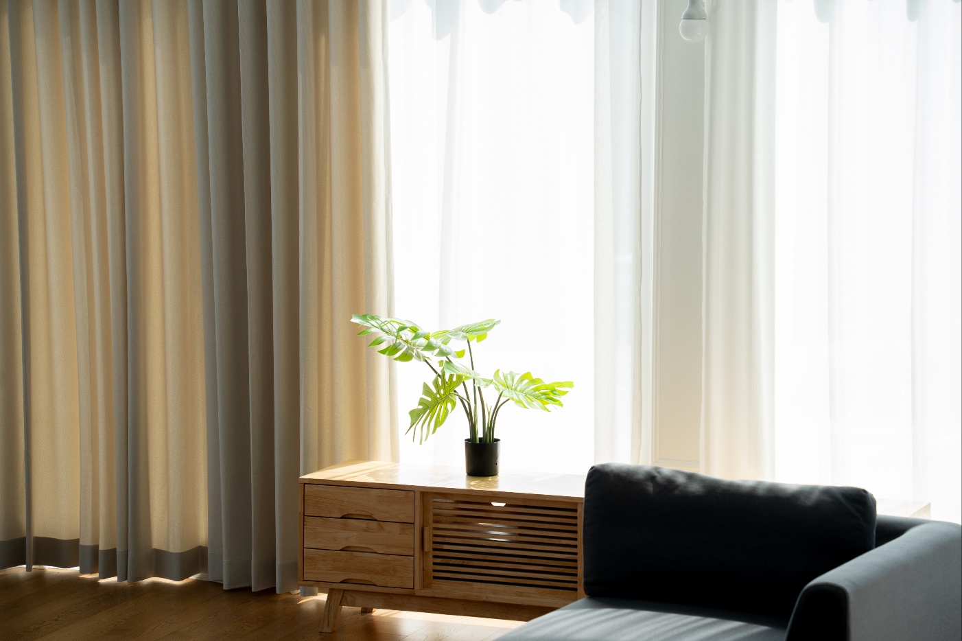 방한 방풍 데일리 암막커튼 아이보리,크림,그레이,딥그린+나비주름 쉬폰커튼