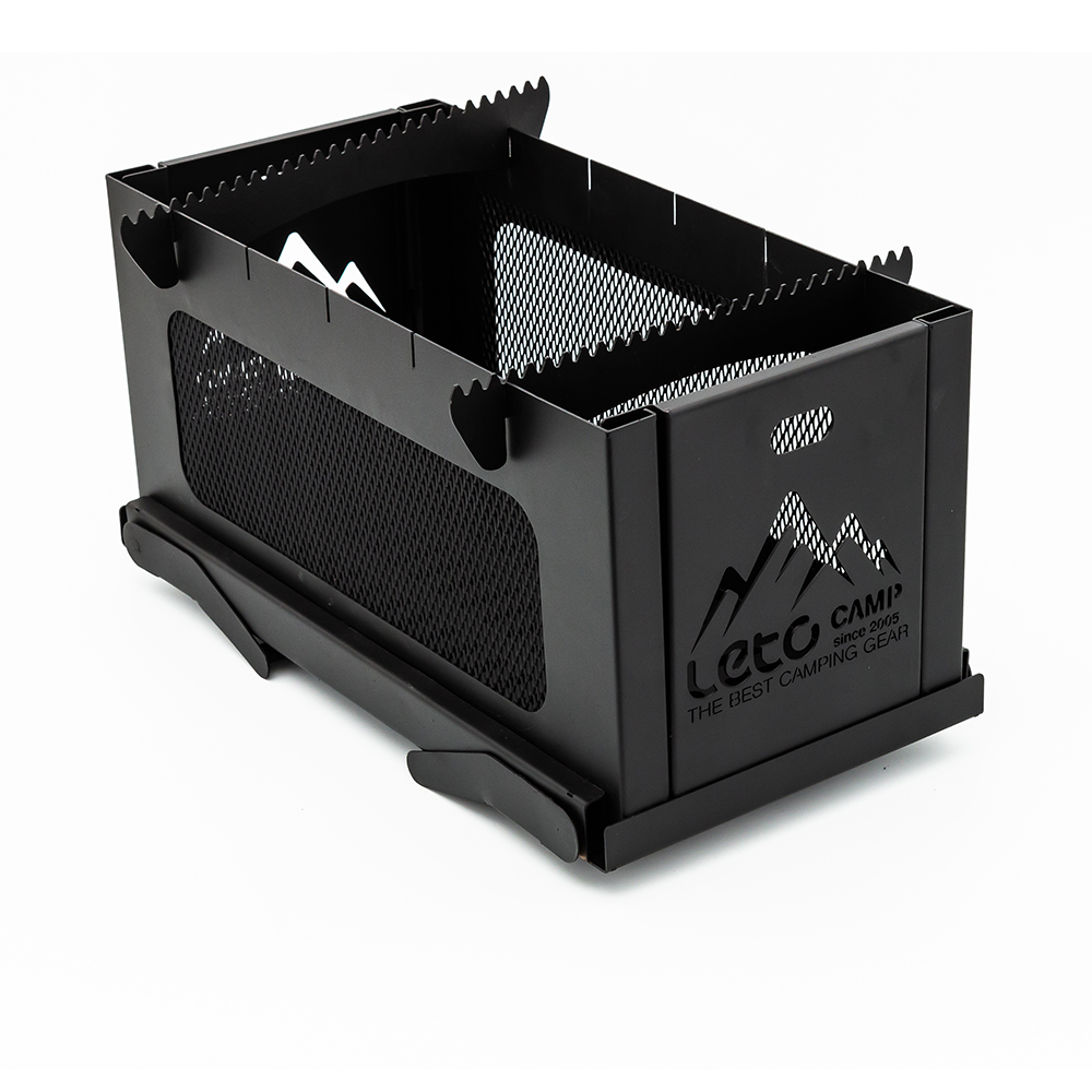 레토 감성 불멍 캠핑 화로대 접이식 스퀘어 바베큐그릴 화롯대 LCP-FS04