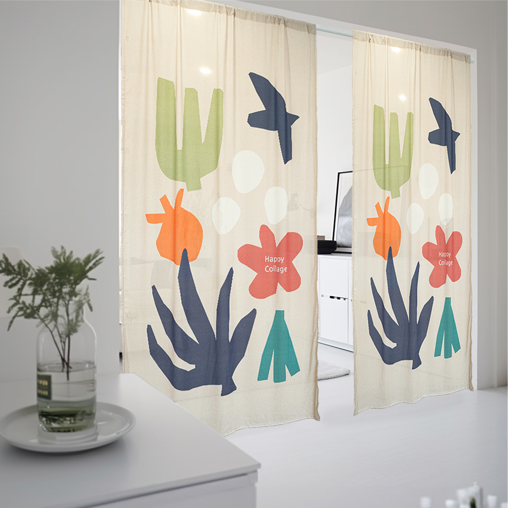 가림막 커튼 모던 바란스 패브릭 공간분리 가리개 현관 중문 주방 2size 문 거실 현관 벽