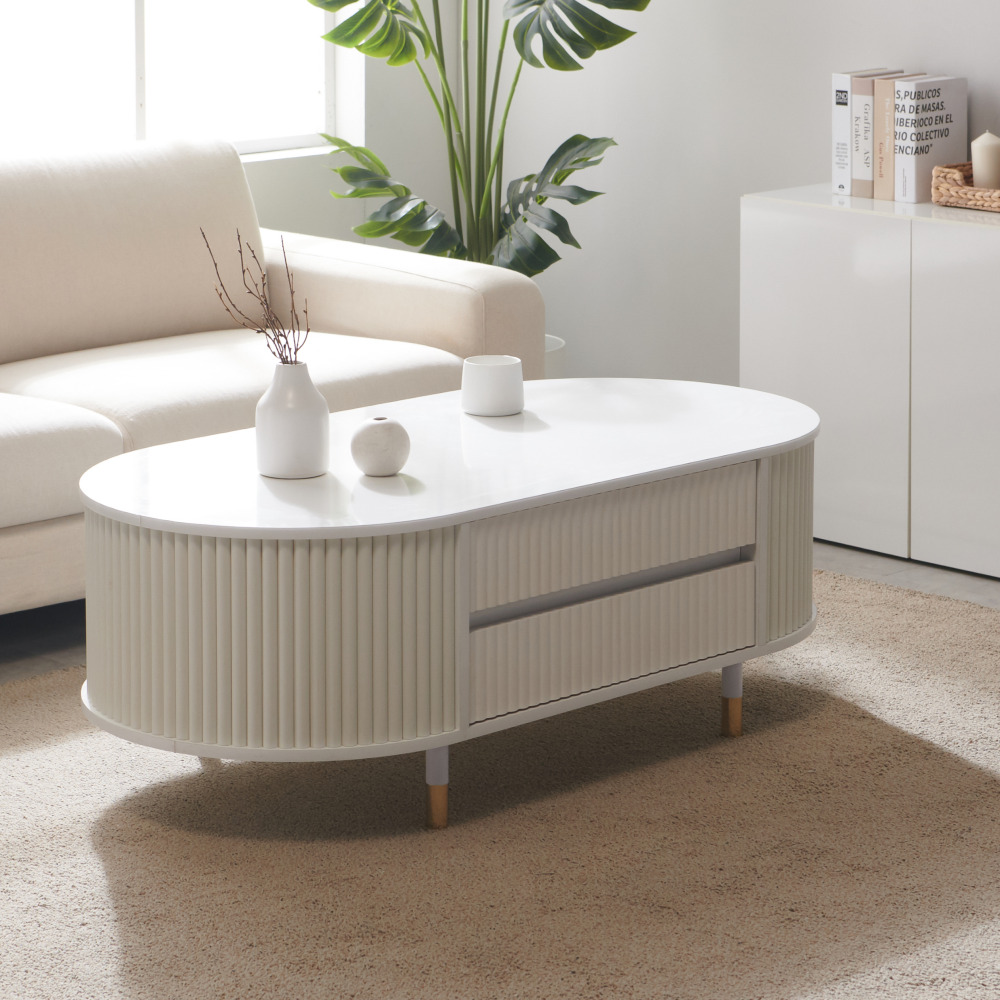 가구본 벨리에 템바보드테이블 땅콩테이블 원형티테이블