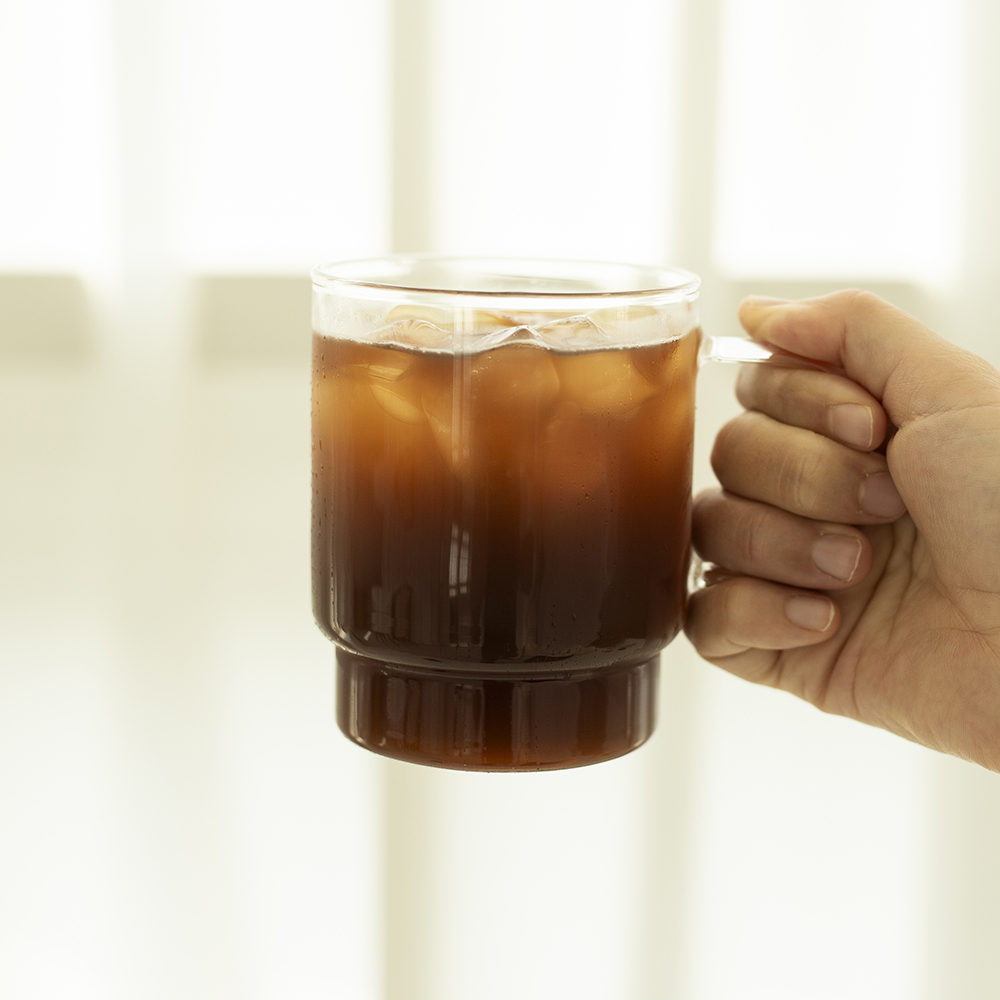 블록 스택유리컵 내열유리컵 카페물컵 280ml - 상세 이미지 3
