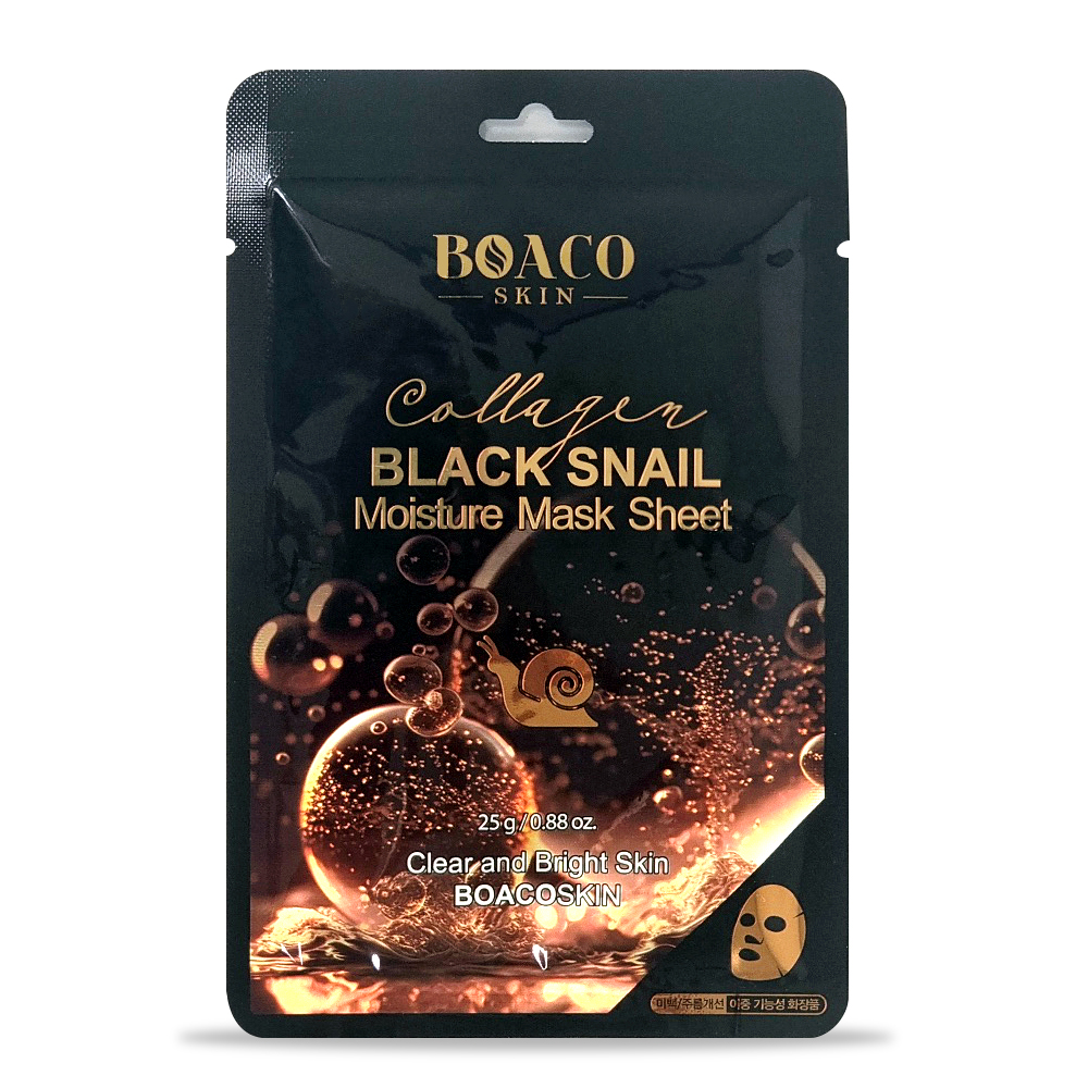 보아코스킨 콜라겐 블랙스네일 모이스쳐 마스크시트 25g 10매 - 메인 이미지