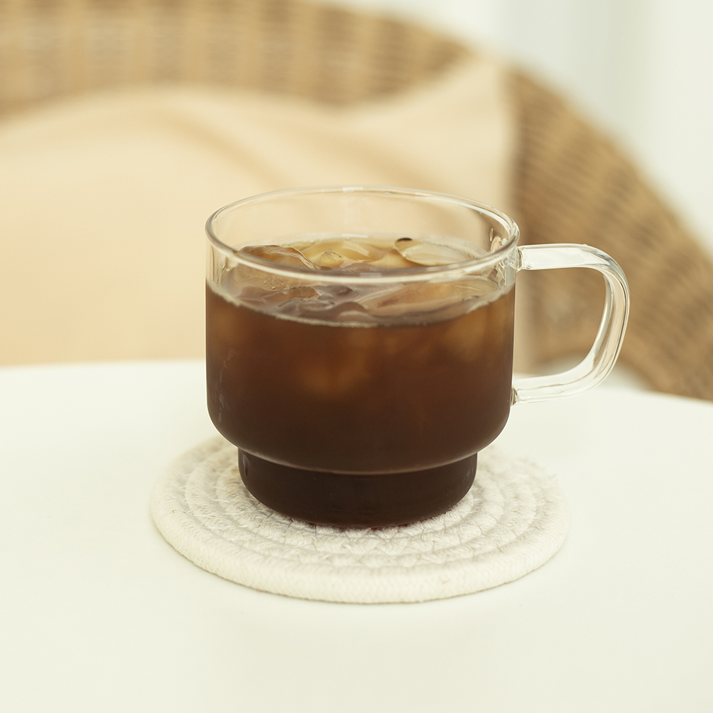블록 스택유리컵 내열유리컵 카페물컵 280ml - 상세 이미지 4