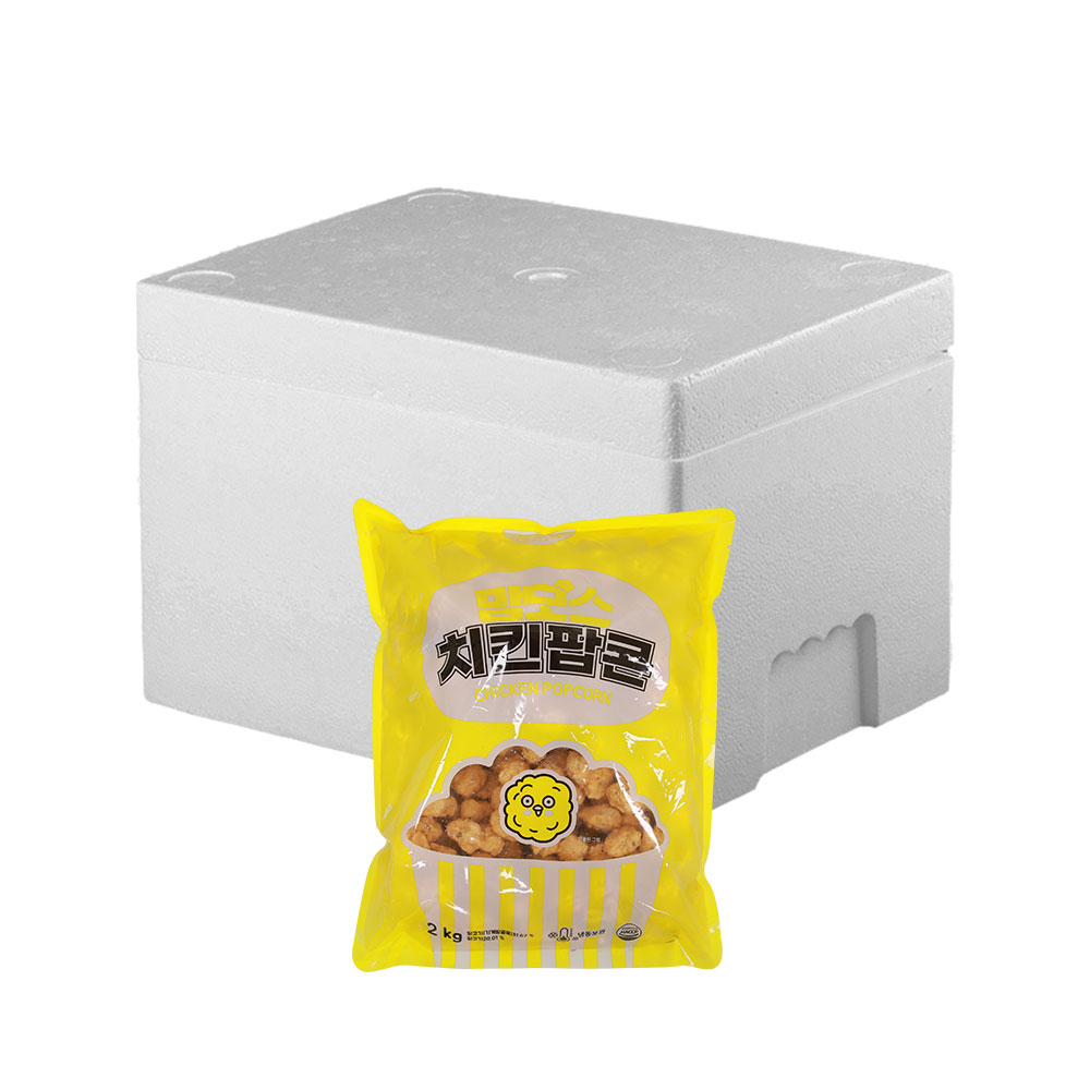 맘모스 치킨팝콘 2kg 간식 캠핑 7봉묶음 : 푸드창고 FOODSTORE