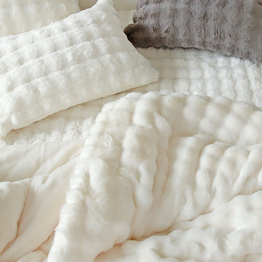 프랑 20mm 장모 밍크 극세사패드 고정밴드 미끄럼방지 겨울 침대패드 SS