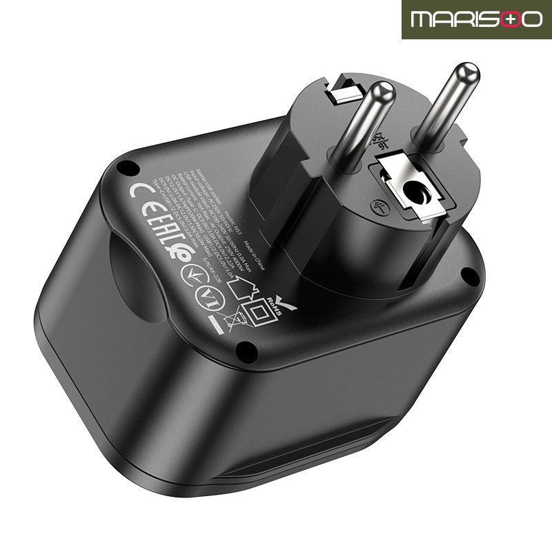 해외 유럽 여행용 멀티탭 돼지코 해외 멀티 어댑터 USB C타입 2컬러 - 상세 이미지 3