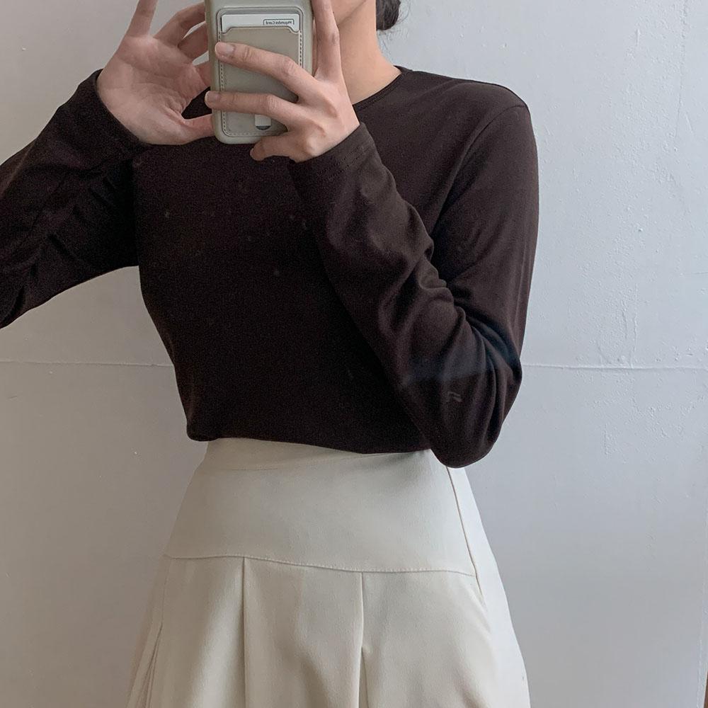 레이어드 긴팔 기모 이너티 랍빠 티셔츠 이미지 7