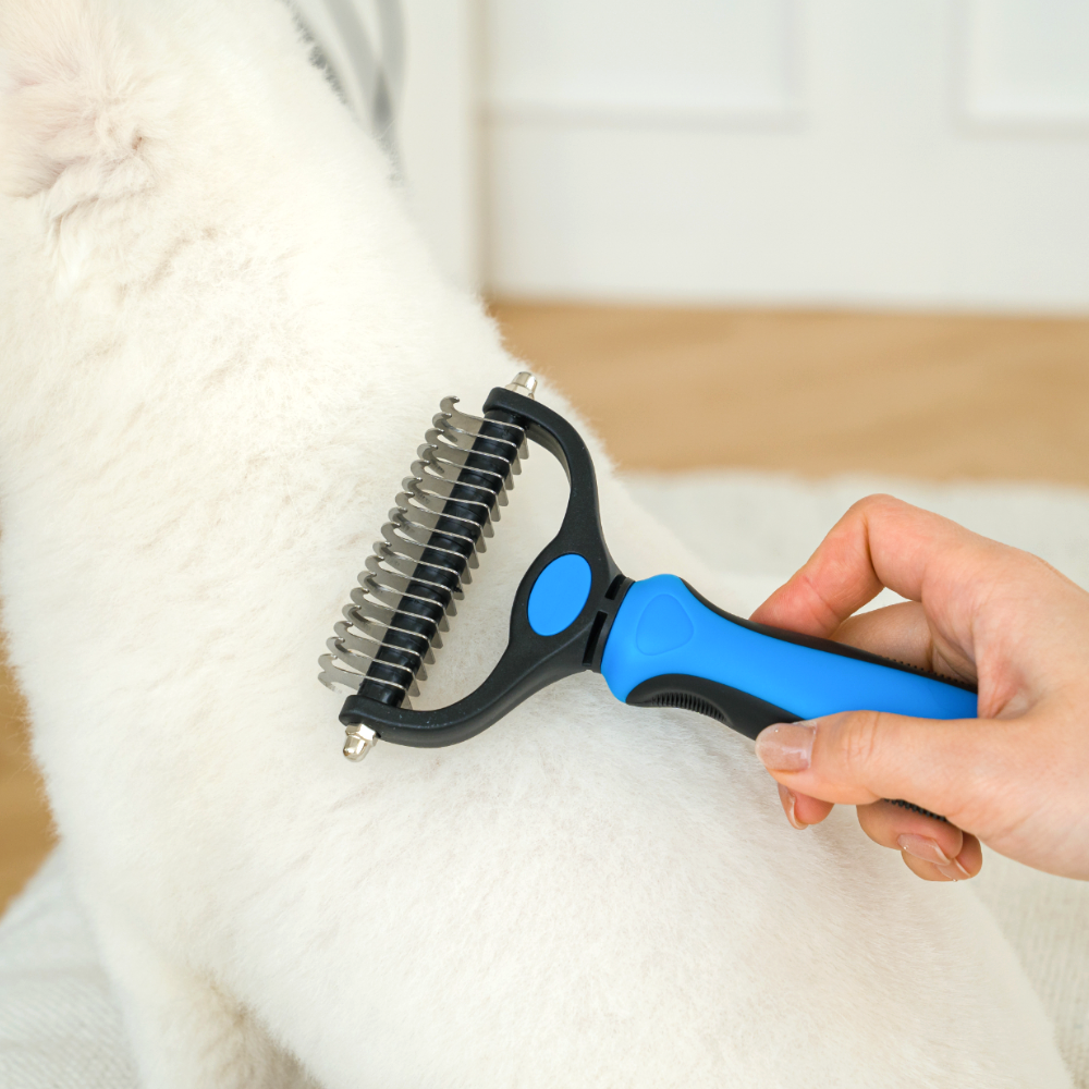 강아지 빗 대형견 브러쉬 고양이 죽은털 제거 소형견 중형견 진돗개 모찌빗 2 in 1 소형