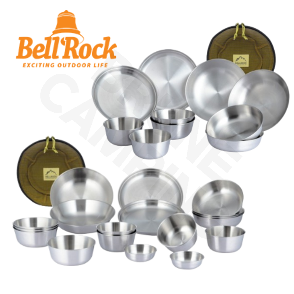 벨락 캠핑 스텐 나눔 접시 그릇 세트 파우치 포함 18p 캠핑플레이트