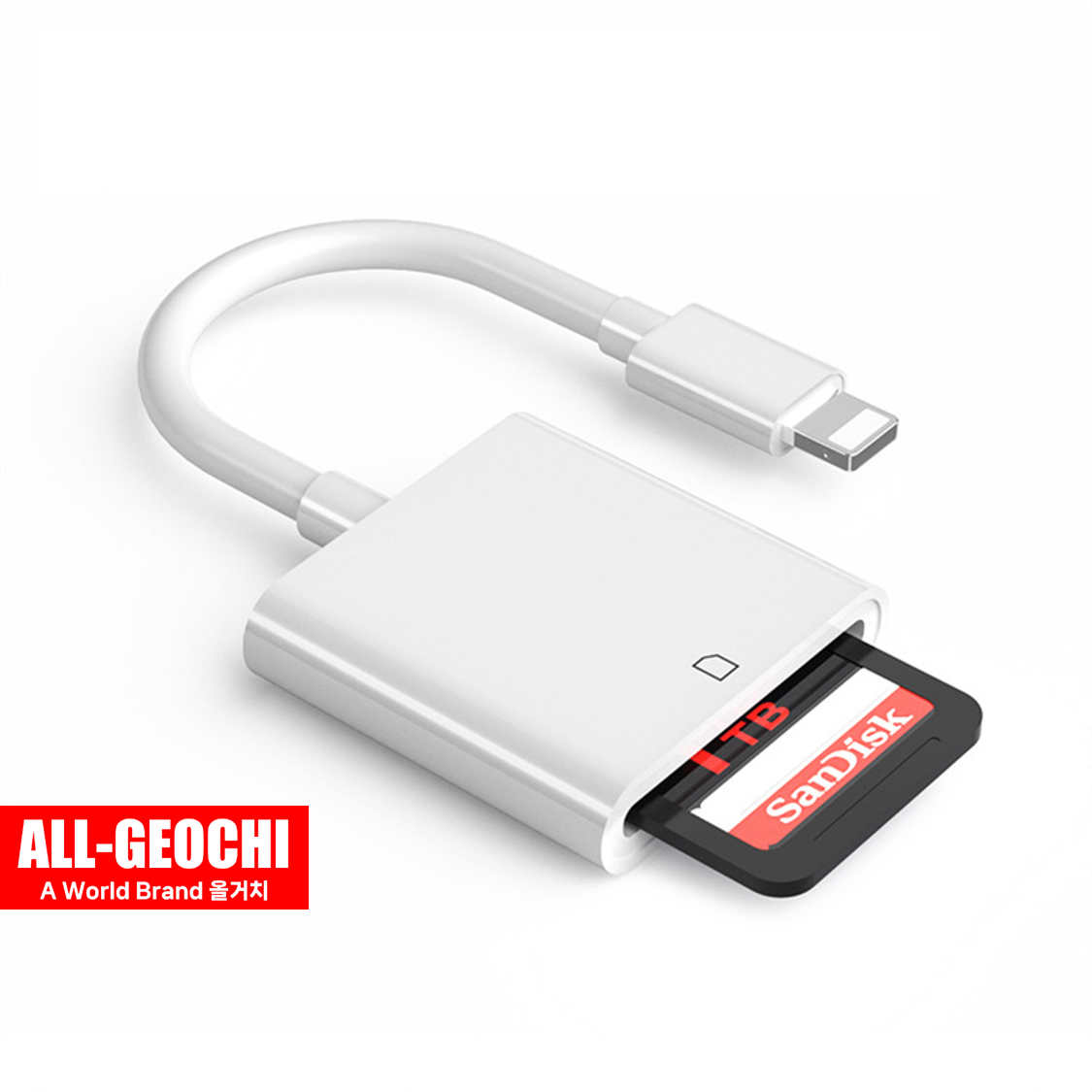 아이폰 SD/MicroSD 카드 리더기 라이트닝 8핀 애플 아이패드 TF카드 연결 이미지 3