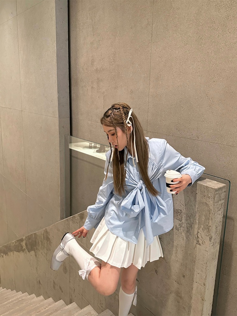 드라마 마이데몬 김유정 리본 블라우스 셔츠 도도희 옷 상의 정보 01 이미지 1