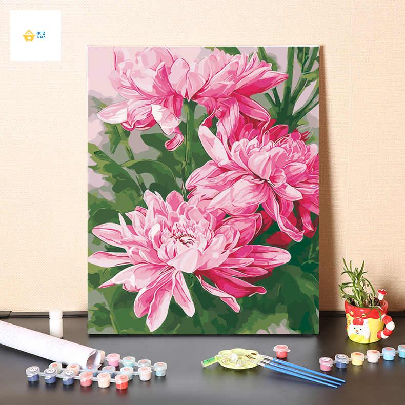 유화 집에서하는 명화 그림 미술 키트 세트 연꽃 그리기 색칠하기 취미 - 상세 이미지 2